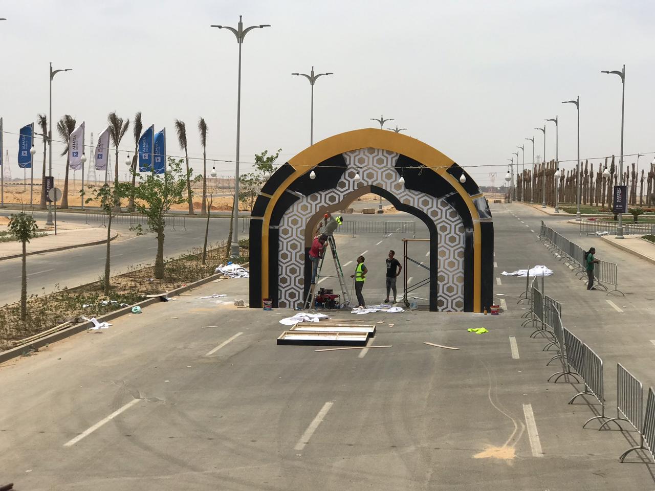 جمعية بداية تتابع التجهيزات النهائية لأطول مائده افطار فى العالم