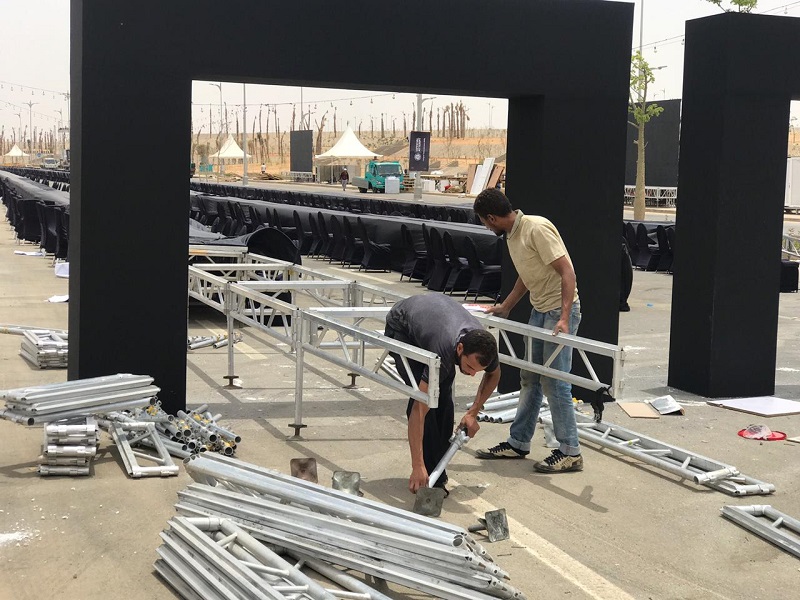 جمعية بداية تتابع التجهيزات النهائية لأطول مائده افطار فى العالم